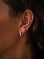 Серьги-хупы, как бублик 15 мм