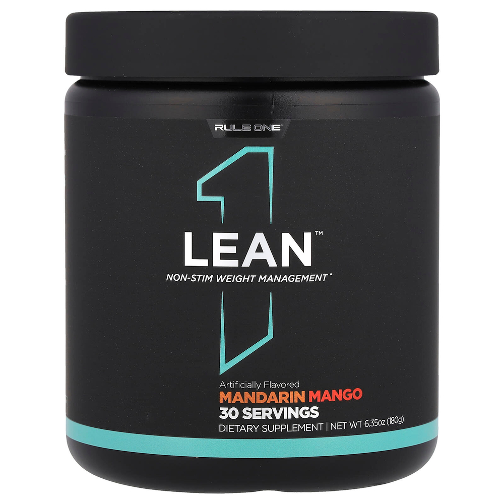 Rule One Proteins, Lean ™, коррекция веса без стимуляции, мандарин и манго, 180 г (6,35 унции)