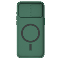 Чехол зеленого цвета c MagSafe для iPhone 15 Pro, серия CamShield Pro Magnetic от Nillkin