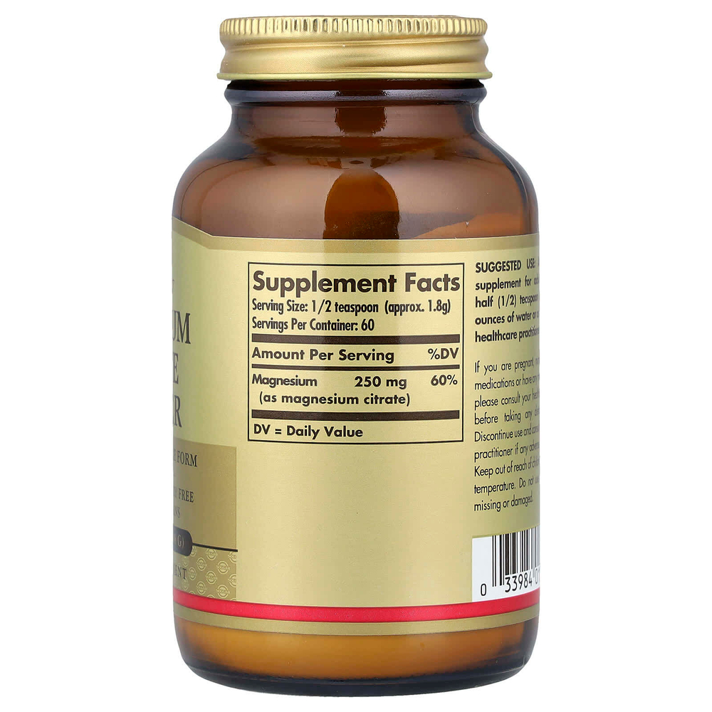 Solgar, Порошок цитрата магния, 108 г (3,8 унции)
