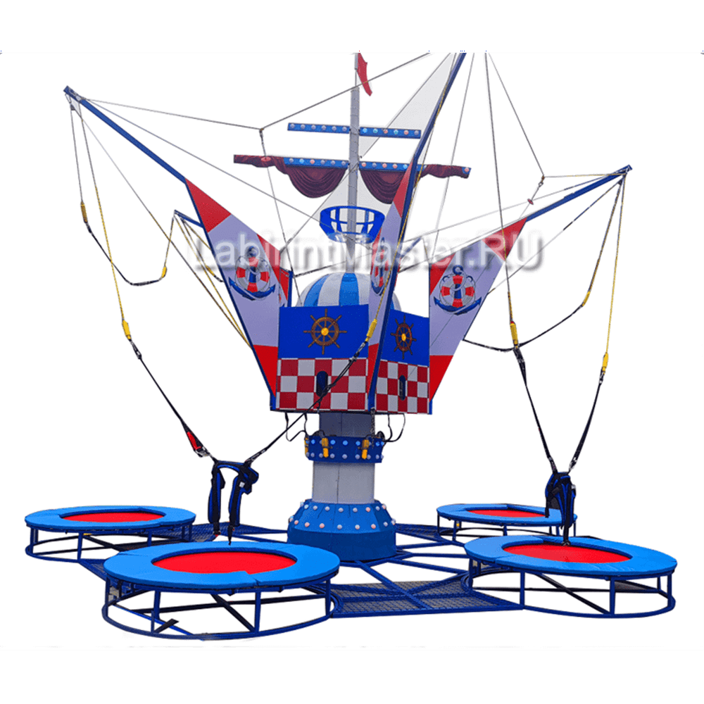 Батут-банджи «Морской Бум!», 4-местный, 5×5×7,5 м