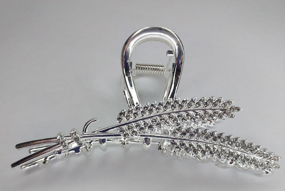 Заколка-краб для волос Колос Цвет серебро