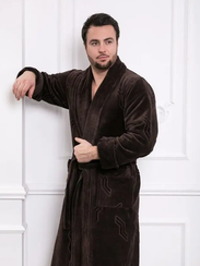 Халат мужской DOMINIC без капюшона Коричневый "Polens"