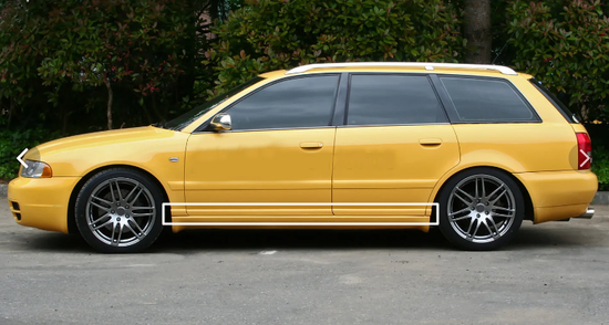 Нижние молдинги дверей для Ауди А4В5