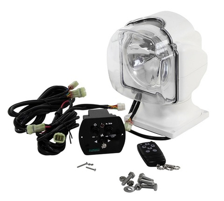 Прожектор с дистанционным управлением, белый корпус, ксенон, джойстик и брелок, модель 971