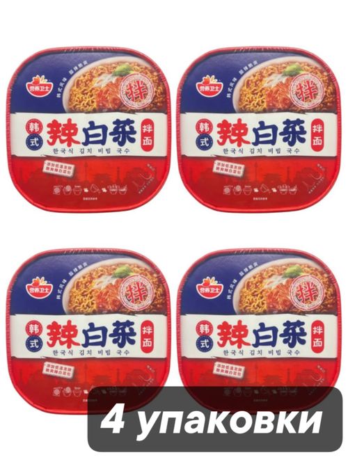 Лапша Yingyang Weishi С капустой по-корейски 138 г x 4 шт