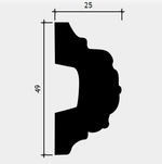 ДЕКОРАТИВНЫЙ  МОЛДИНГ 1.51.348 ЕВРОПЛАСТ