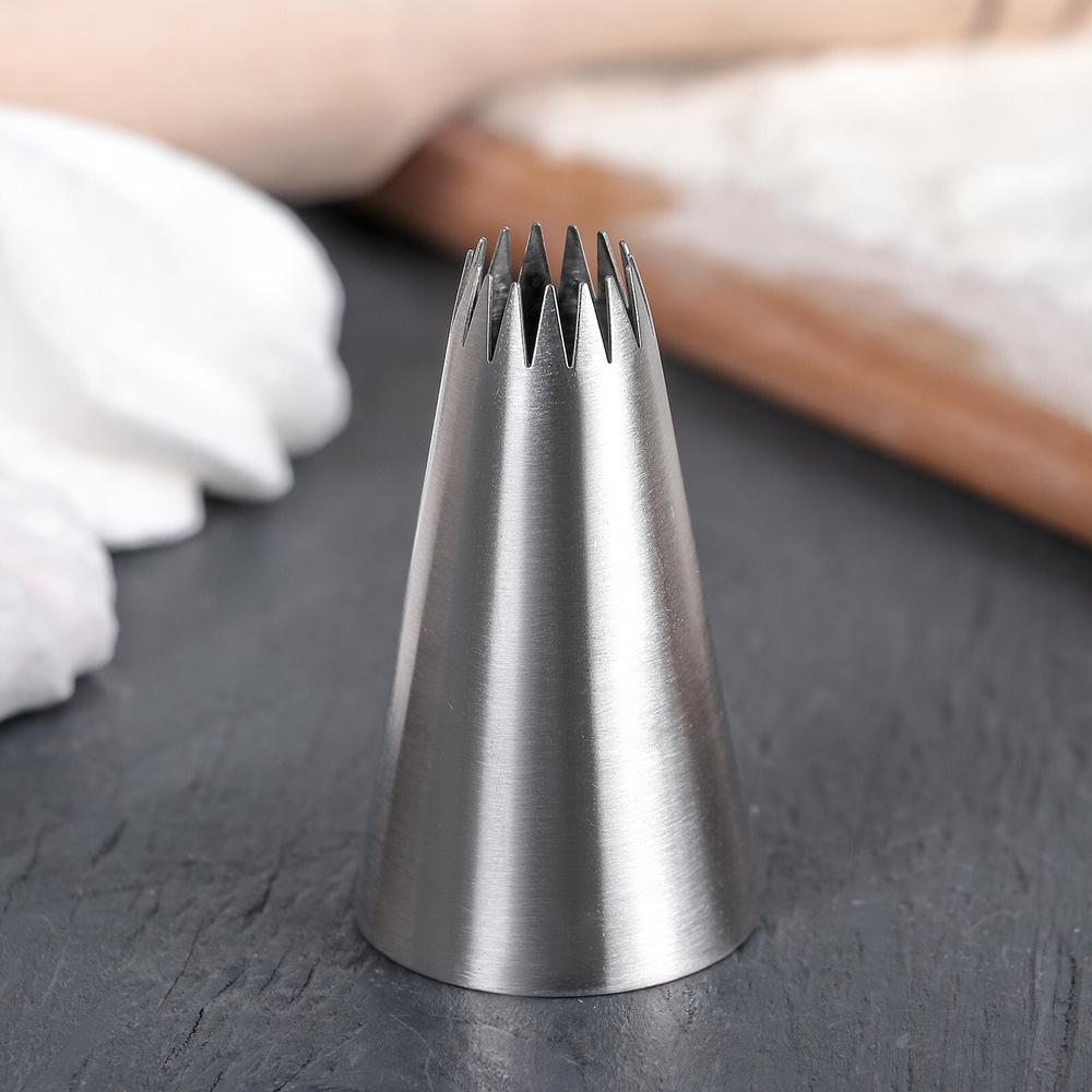 Насадка кондитерская «Французская звезда», d=3 см, выход 1,1 см, нержавеющая сталь