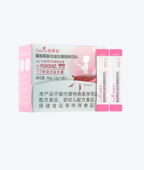 Клюквенный пробиотический твердый напиток для женского здоровья Newitz Cranberry Complex, 30 пак. по 2 г.