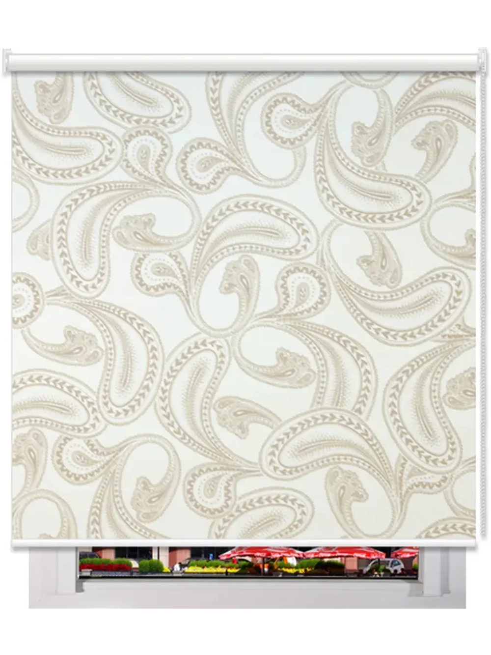 Рулонные шторы "Пейсли кофе 3192"