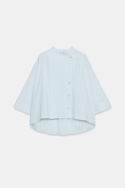 ZARA РУБАШКА В ПОЛОСКУ — ZW COLLECTION, СИНИЙ