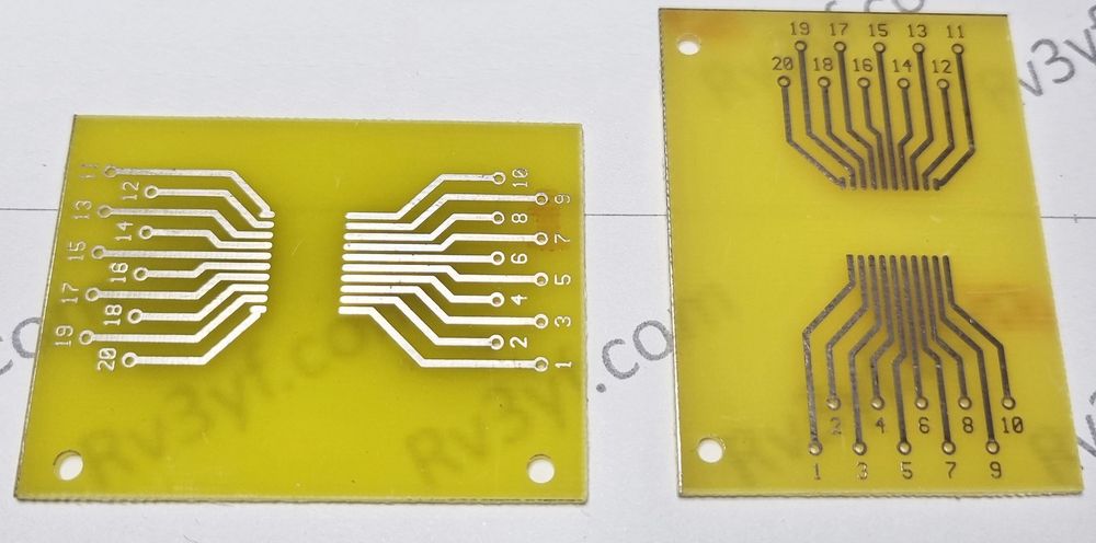 Плата-Переходник для распайки SOIC20 (SO-20). цена за 1 шт.