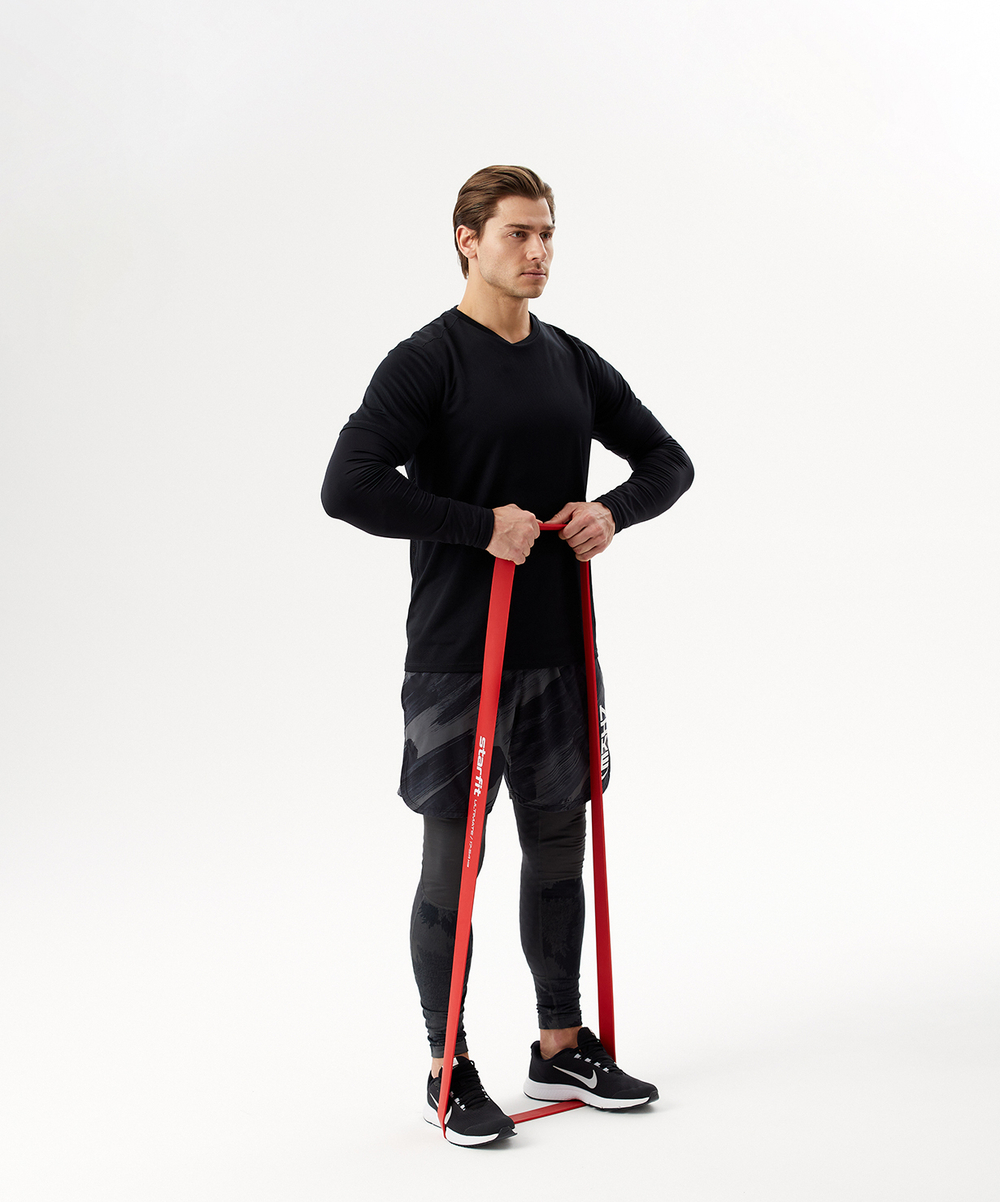 Эспандер ленточный для кросс-тренинга STARFIT ES-803, 17-54 кг, 208х4,4 см, красный