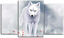 Модульная картина " Ручной волк"
