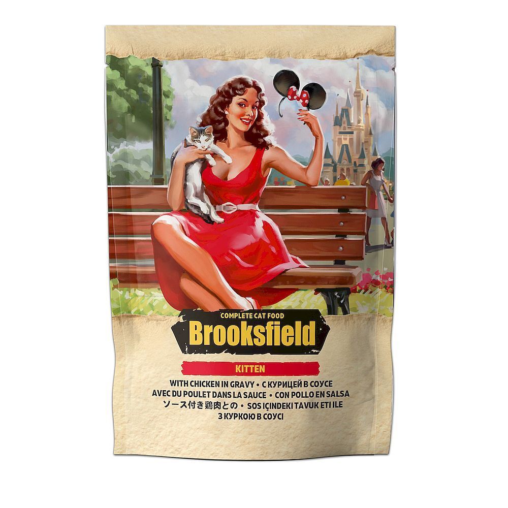 BROOKSFIELD Kitten Chicken пауч для котят 85г Цыплёнок в соусе