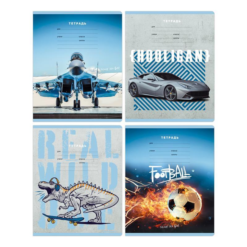 Тетрадь школьная А5 12л косая линия "Men's world" (BG)