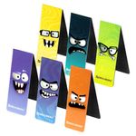 Закладки для книг МАГНИТНЫЕ, "МОНСТРИКИ", набор 6 штук, 60x20 мм, BRAUBERG, 116995