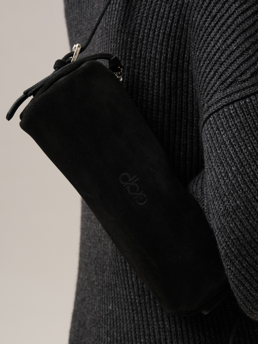 Замшевая сумка DBR 31343 черный велюр