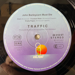 Винтажная виниловая пластинка LP Traffic John Barleycorn Must Die (Германия 1974)