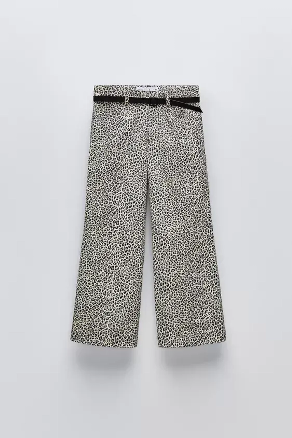 ZARA БРЮКИ FLARE С АНИМАЛИСТИЧЕСКИМ ПРИНТОМ, СИНИЙ