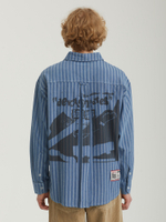 Мужская Рубашка Striped Denim - Pins