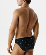 Мужские трусы слипы спорт Atlantic, набор 3 шт., хлопок, деним, темно-синие, темно-серые, 3MP-210