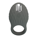 Серое эрекционное виброкольцо (Цвет: серый)