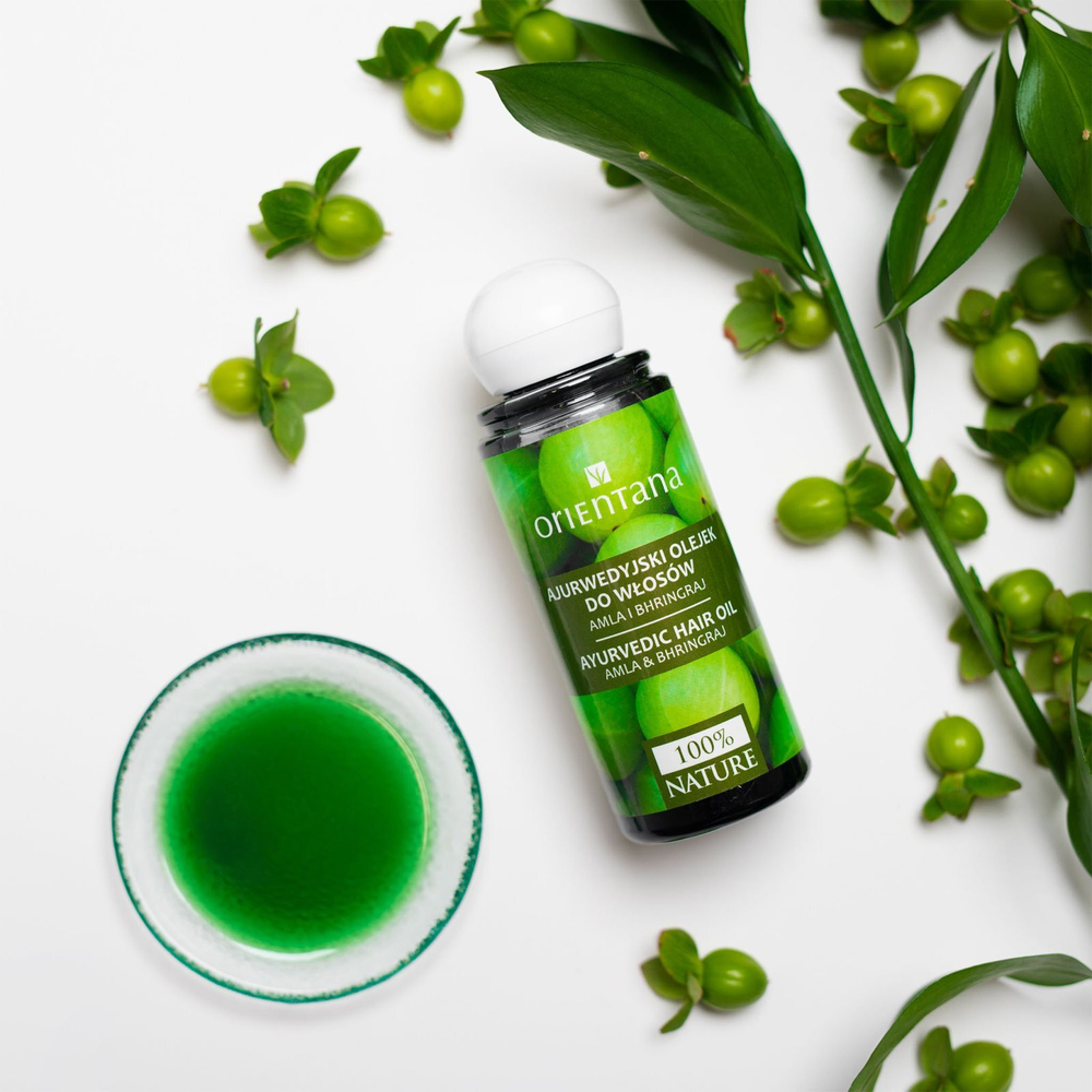 Orientana Ayurvedic Hair Hair Oil Amla & Bhringraj - масло для роста волос /   105  ml  / GTIN 5902596416997