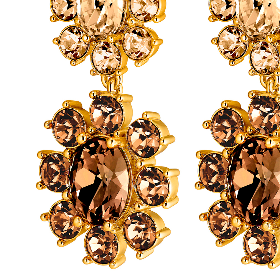 Серьги Dyrberg Kern LINA SG BROWN /GOLDEN 450074