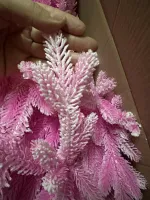 Заснеженная розовая елка «Фэнтези» (Литая хвоя) 270 см / 2,7 м