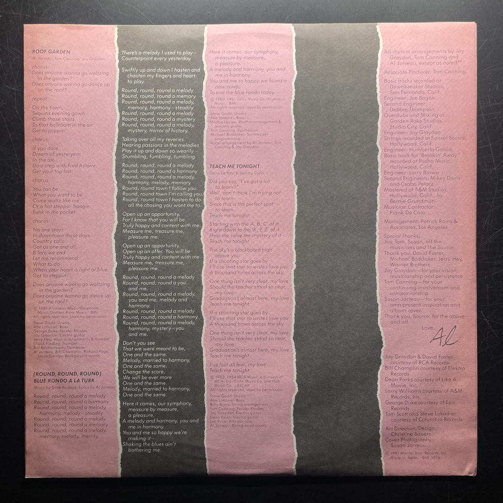 Al Jarreau ‎– Breakin' Away (Япония 1981г.) Promo