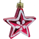Набор елочных украшений Звезда 6шт 6см