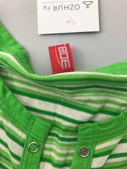 Футболка ТВОЁ салатовая в полоску 46 размер