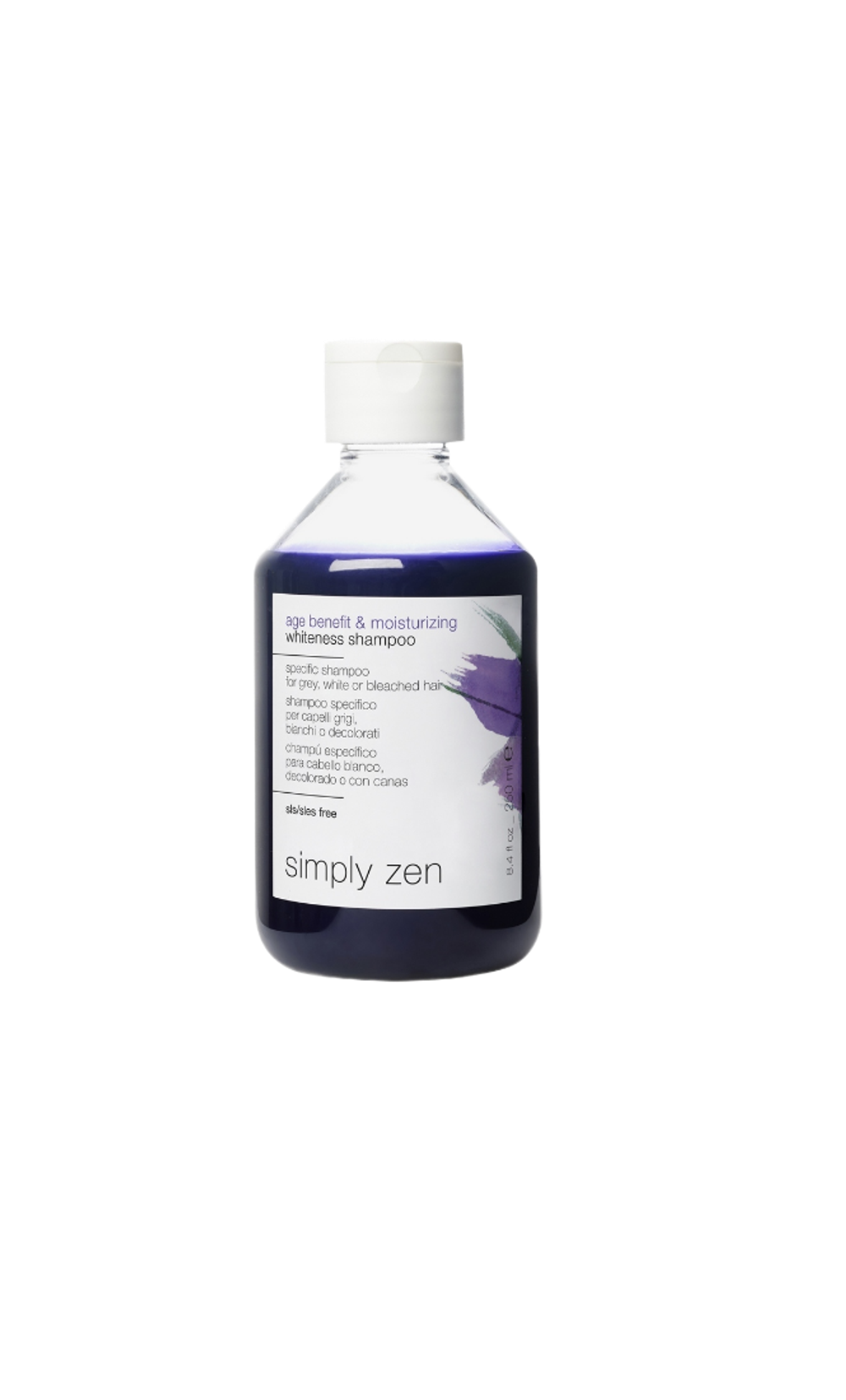 Simply Zen Age Benefit Whiteness Shampoo 250 мл — шампунь для седых, белых или осветленных волос