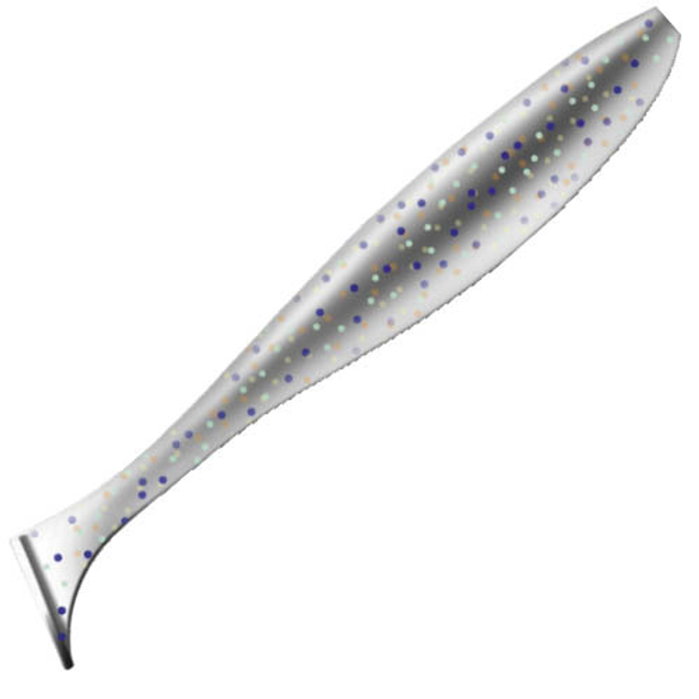 Приманка ZUB-IZI  86мм(3,4")-5шт, (цвет 501) серый с блестками