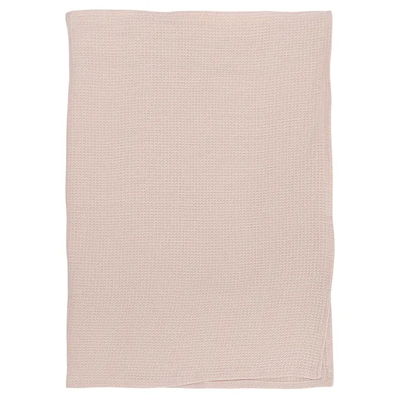 Набор из двух вафельных полотенец изо льна цвета пыльной розы из коллекции essential, 50х70 см