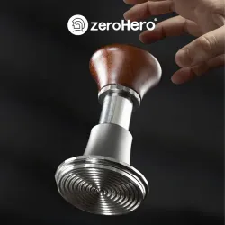 Темпер пуш для кофе пружинный d 58,5 мм h11,6 см Sword Tamper нерж. сталь дерев. ручка ZeroHero
