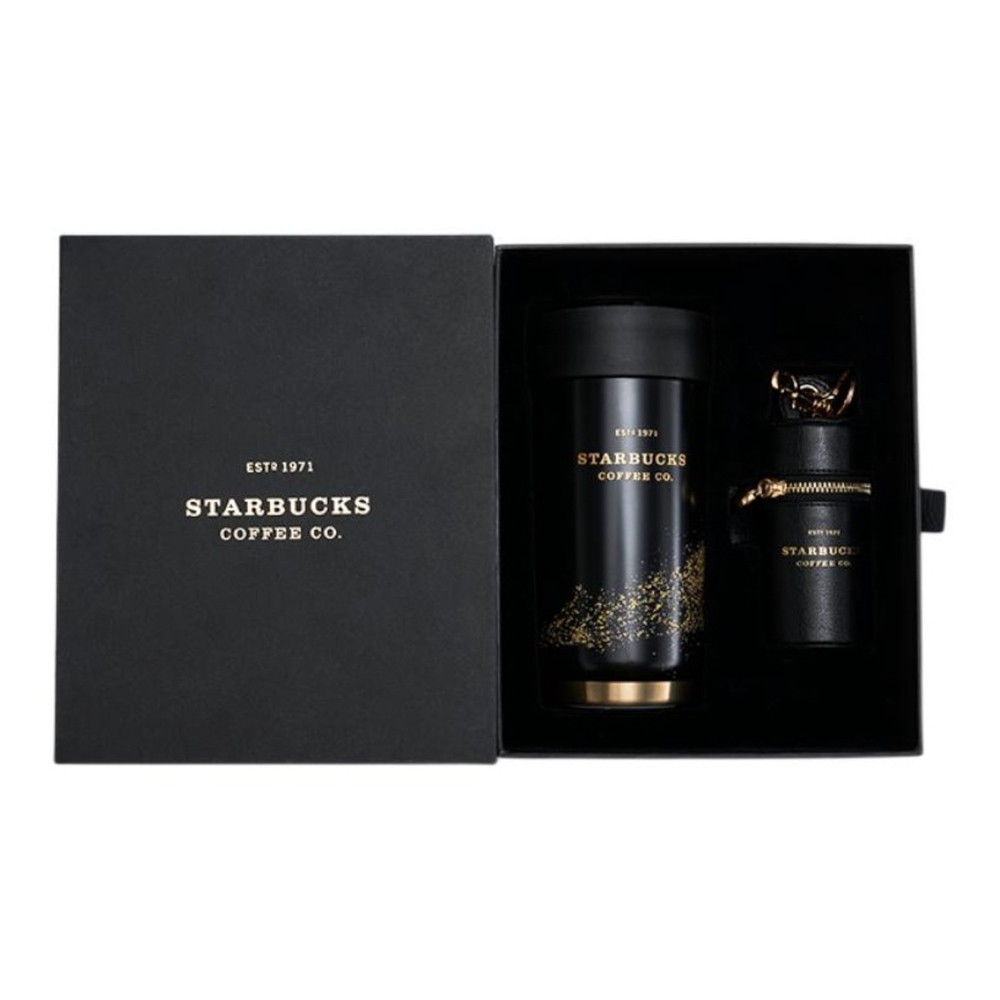 Термос-тамблер Starbucks с аксессуаром, черн.