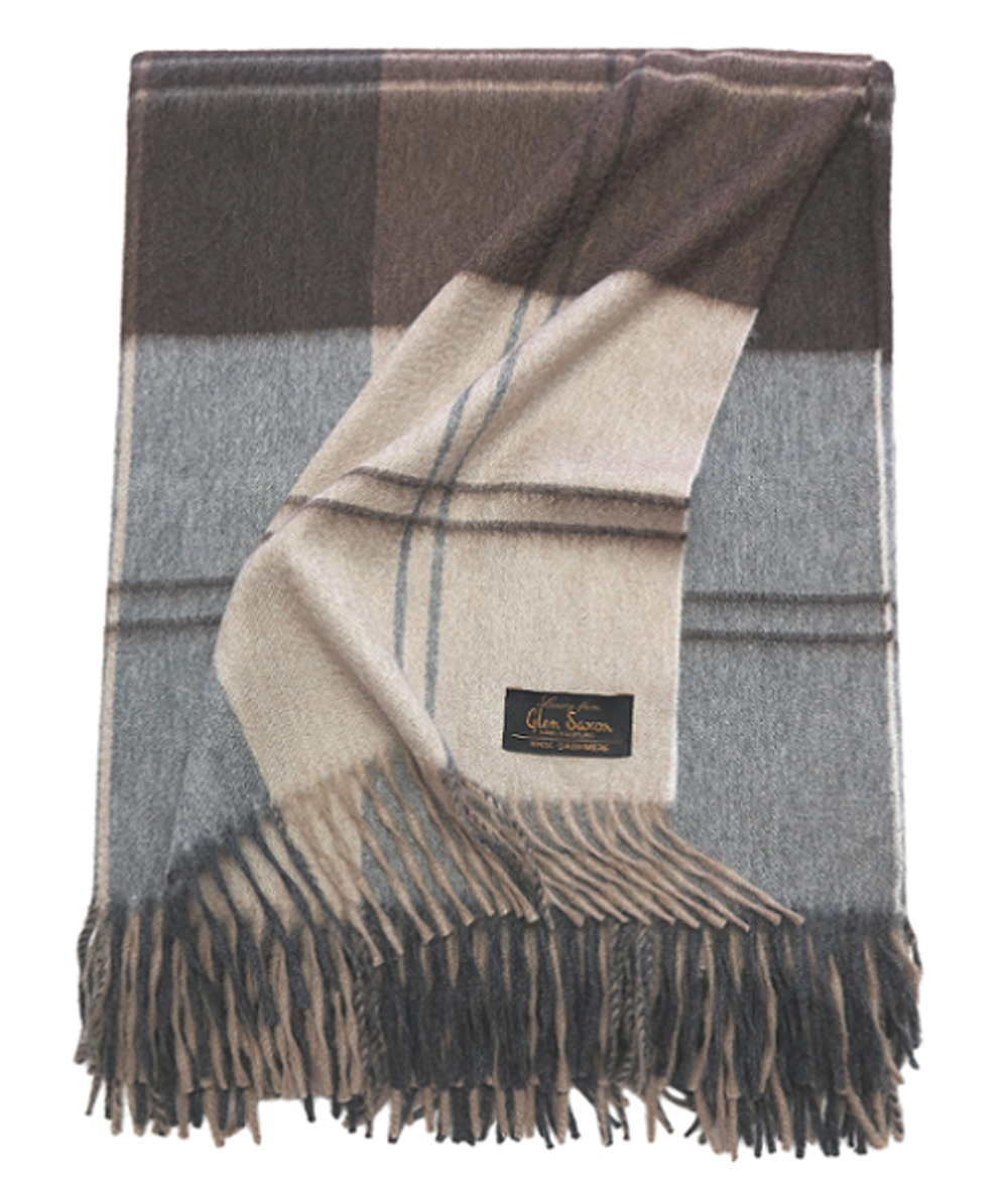 Плед 147х183 Glen Saxon Block 103 A5 brown