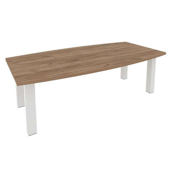 First Стол переговорный KPRG-1 Дуб Табак/Металл Белый 2400*1200*750