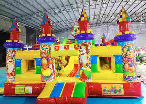 Надувной батут "Цирк приехал" с горкой