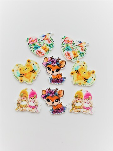 Кабошоны акриловые. Набор из 10 штук