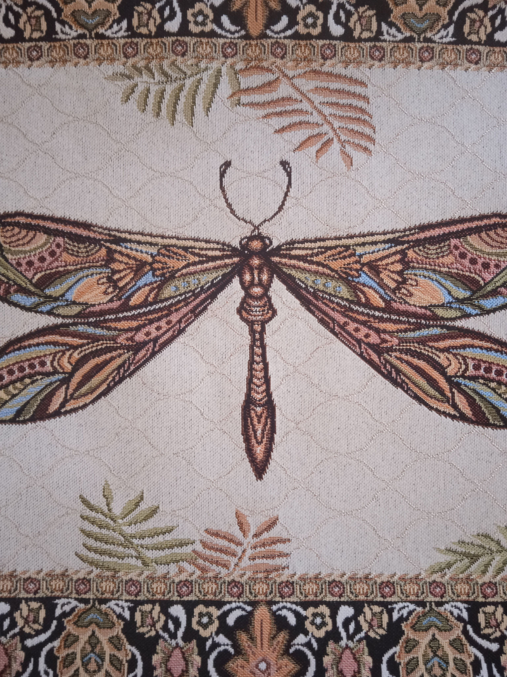 Декоративный гобеленовый чехол для интерьерной подушки Стрекоза ЮП 47*68