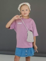 Футболка детская оверсайз в школу трикотажная