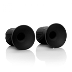 Чёрные насадки-присоски на соски Nipple Play Silicone Pro Nipple Suckers (Цвет: черный)