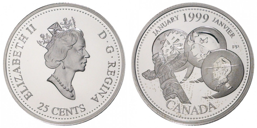 Канада 25 центов, 1999 Январь 1999, Развитие страны