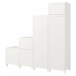 Гардероб - IKEA SMÅSTAD / PLATSA/ ПЛАТСА ИКЕА, 231х240 см, белый, 6 дверей