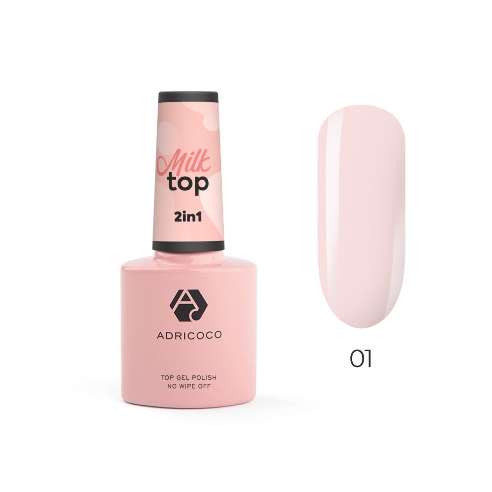 Закрепитель для гель-лака Milk Top №01 ADRICOCO, 8 мл