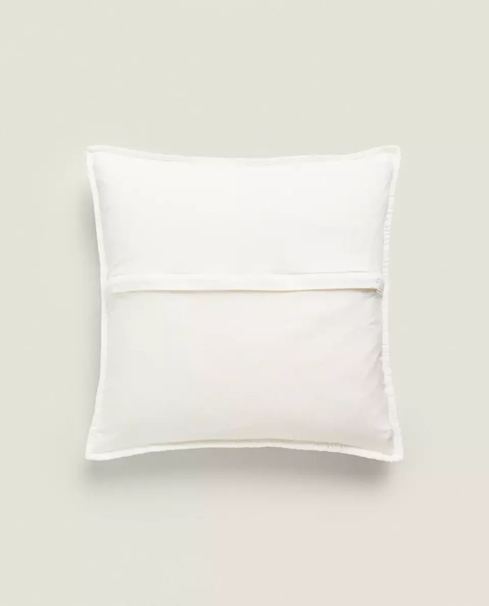 ZARA HOME ДЕТСКИЙ ЧЕХОЛ ДЛЯ ДЕКОРАТИВНОЙ ПОДУШКИ С ВЫШИВКОЙ, КРЕМОВЫЙ