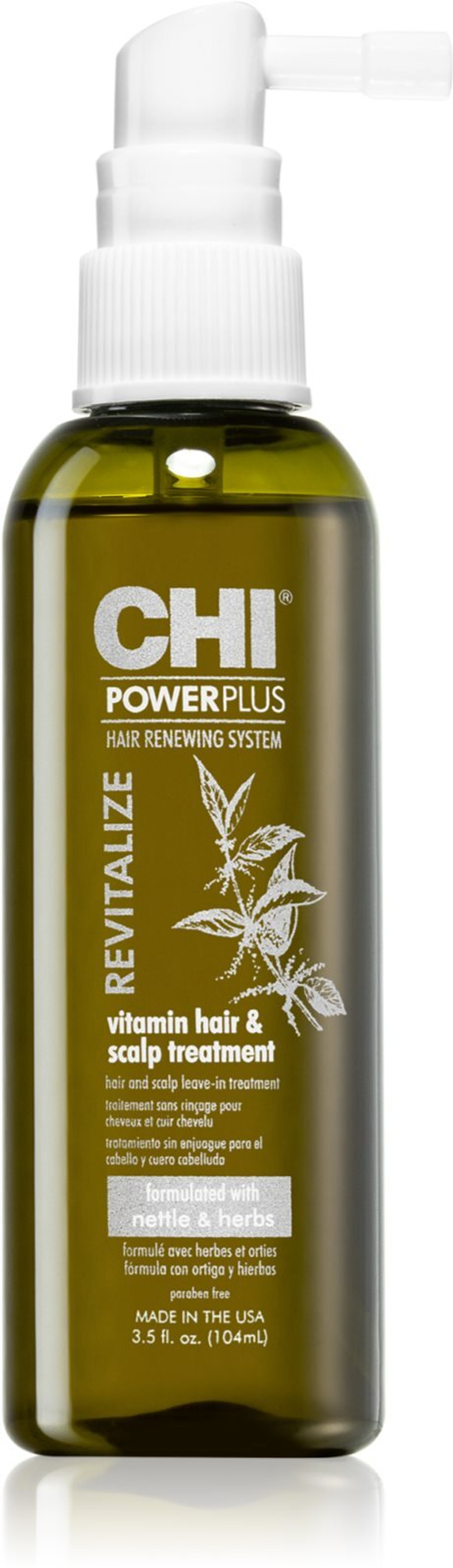 CHI Power Plus Revitalize - укрепляющий уход без ополаскивания волос и кожи головы /   104  ml  / GTIN 633911789285